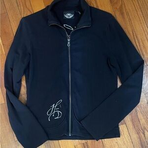 Harley-Davidson Black Zip-Up Sweatshirt Vintage